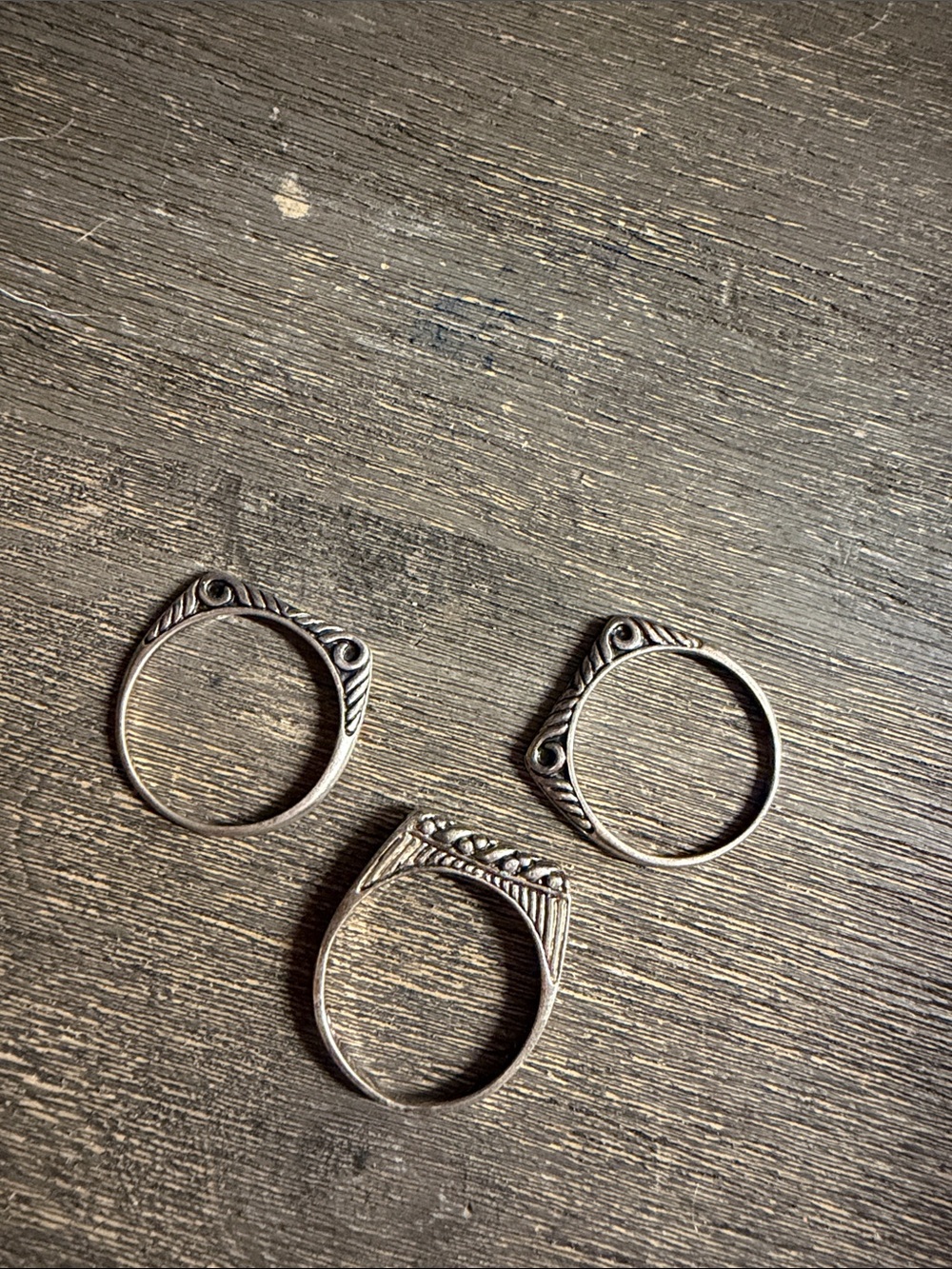 Premier Designs Braided Silver Band Stack Trio Rings - Picture 3 of 4